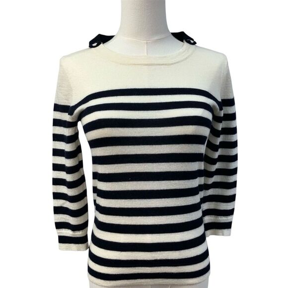 J.Crew striped long sleeve 100% Merino wool sweater women’s PS preppy nautical‎ - Picture 1 of 13